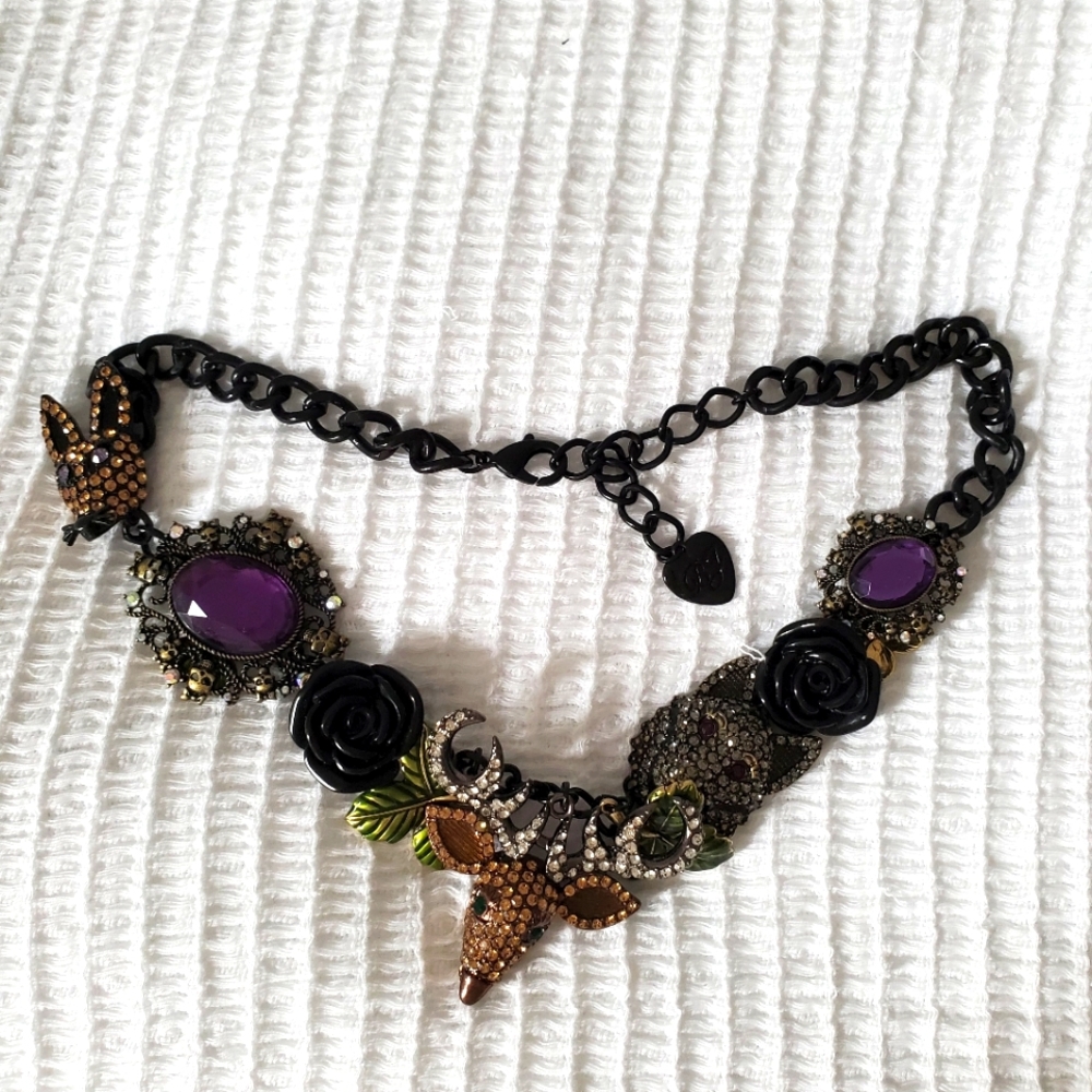 Rare Betsey Johnson Dark Forest Necklace